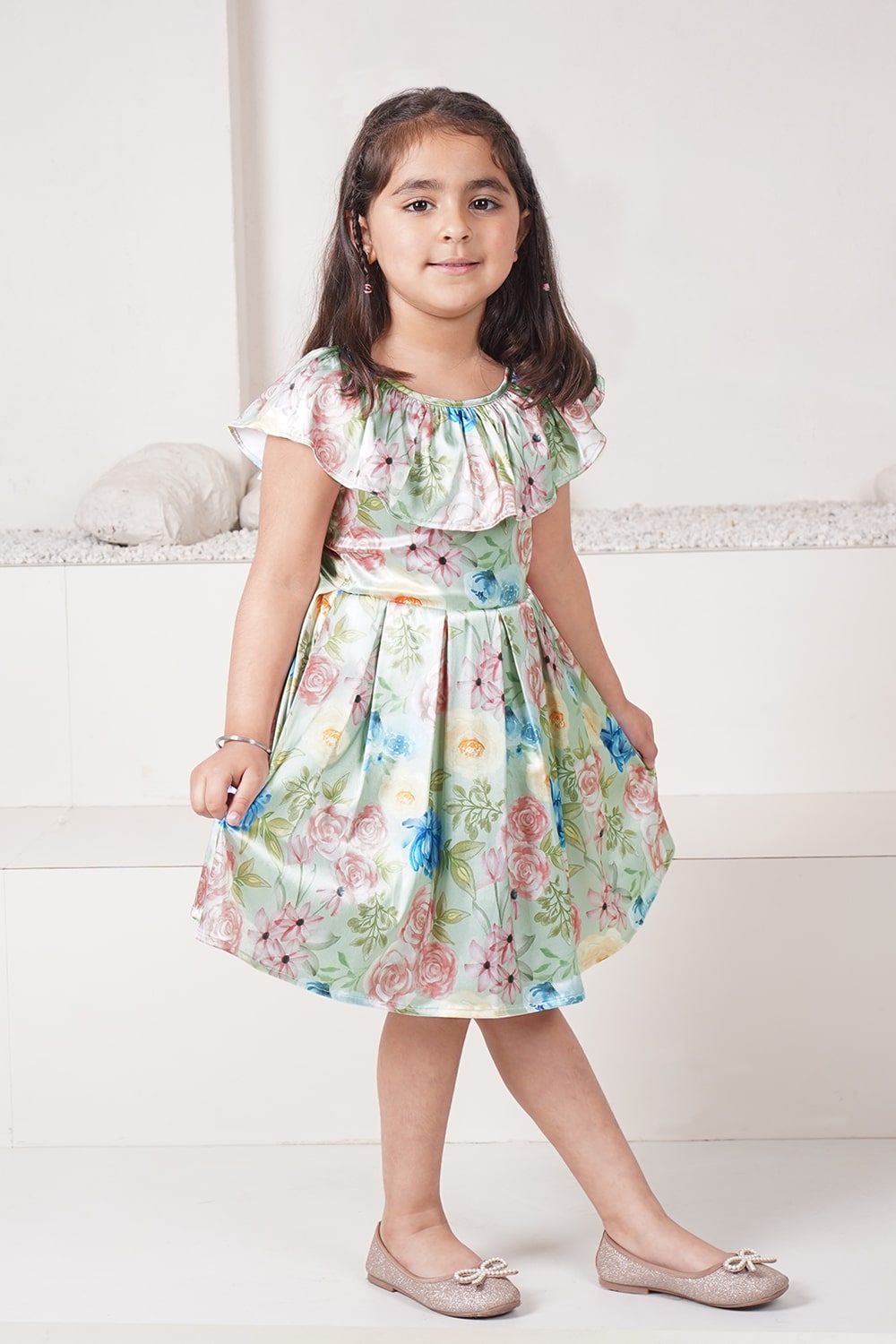 Satin Bow Dress for girls