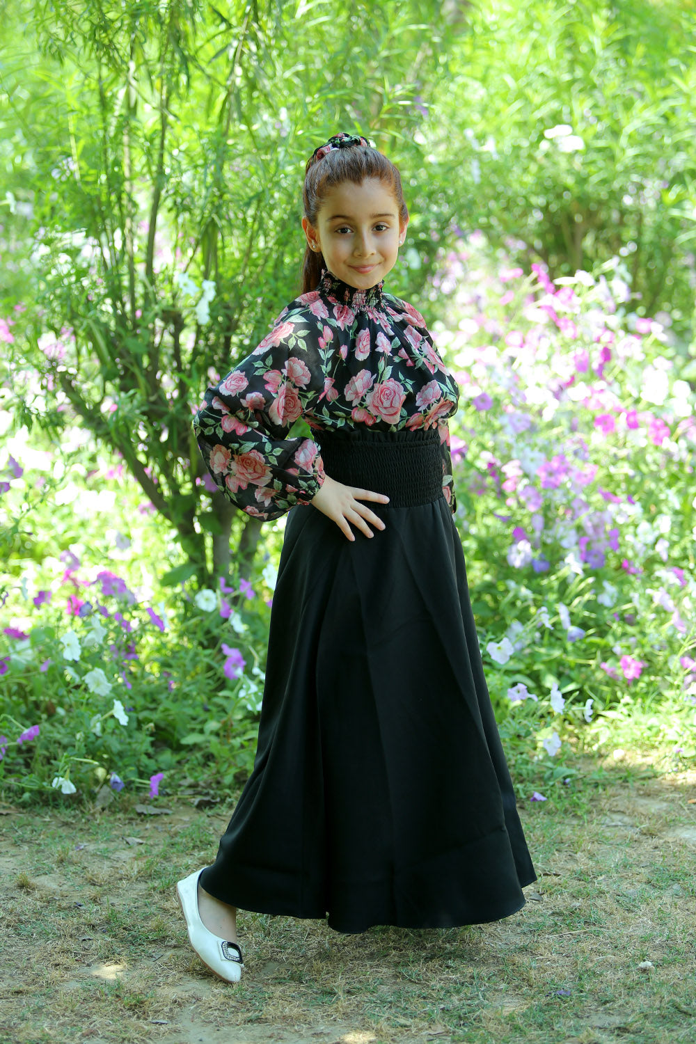 Runway rose top and skirt